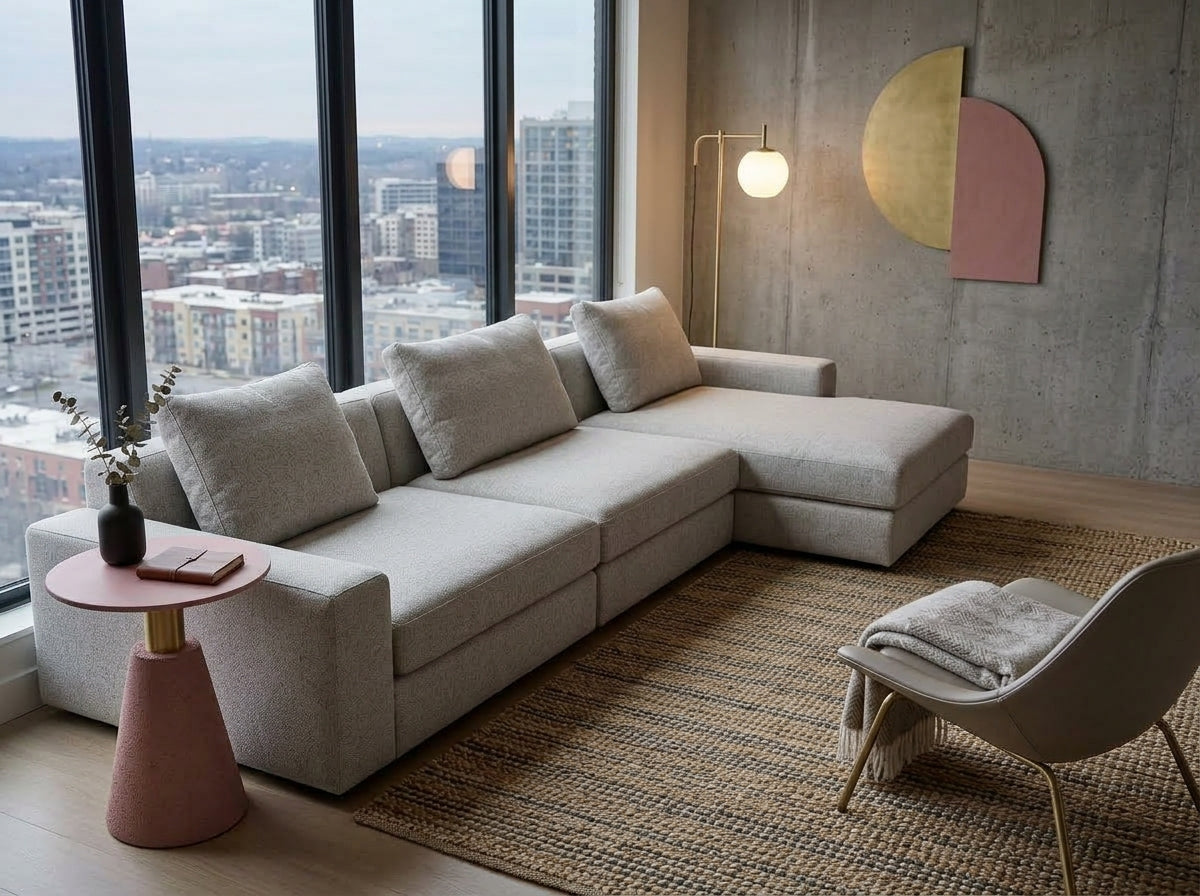 The Solène Side Tables | Textured Microcement