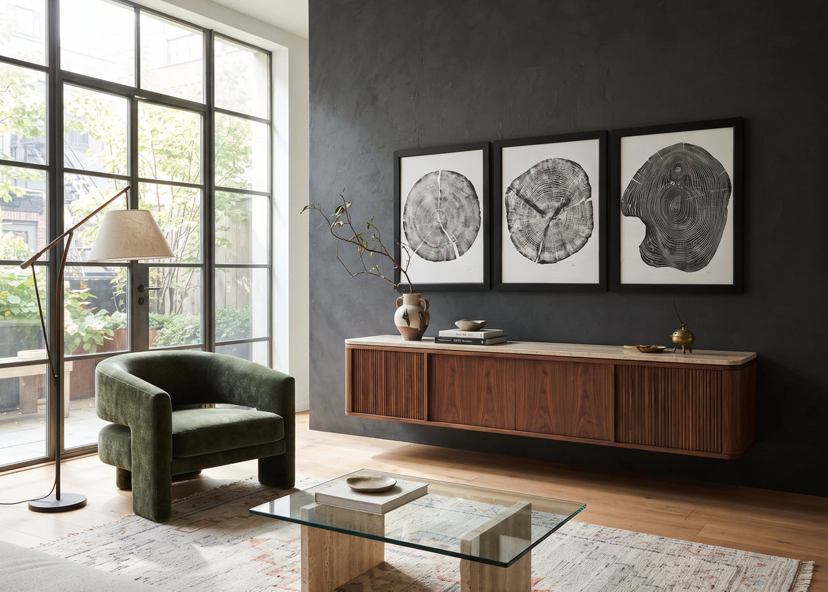 The Arden Triptych | Cedar, Mulberry & Pine Woodcut Set