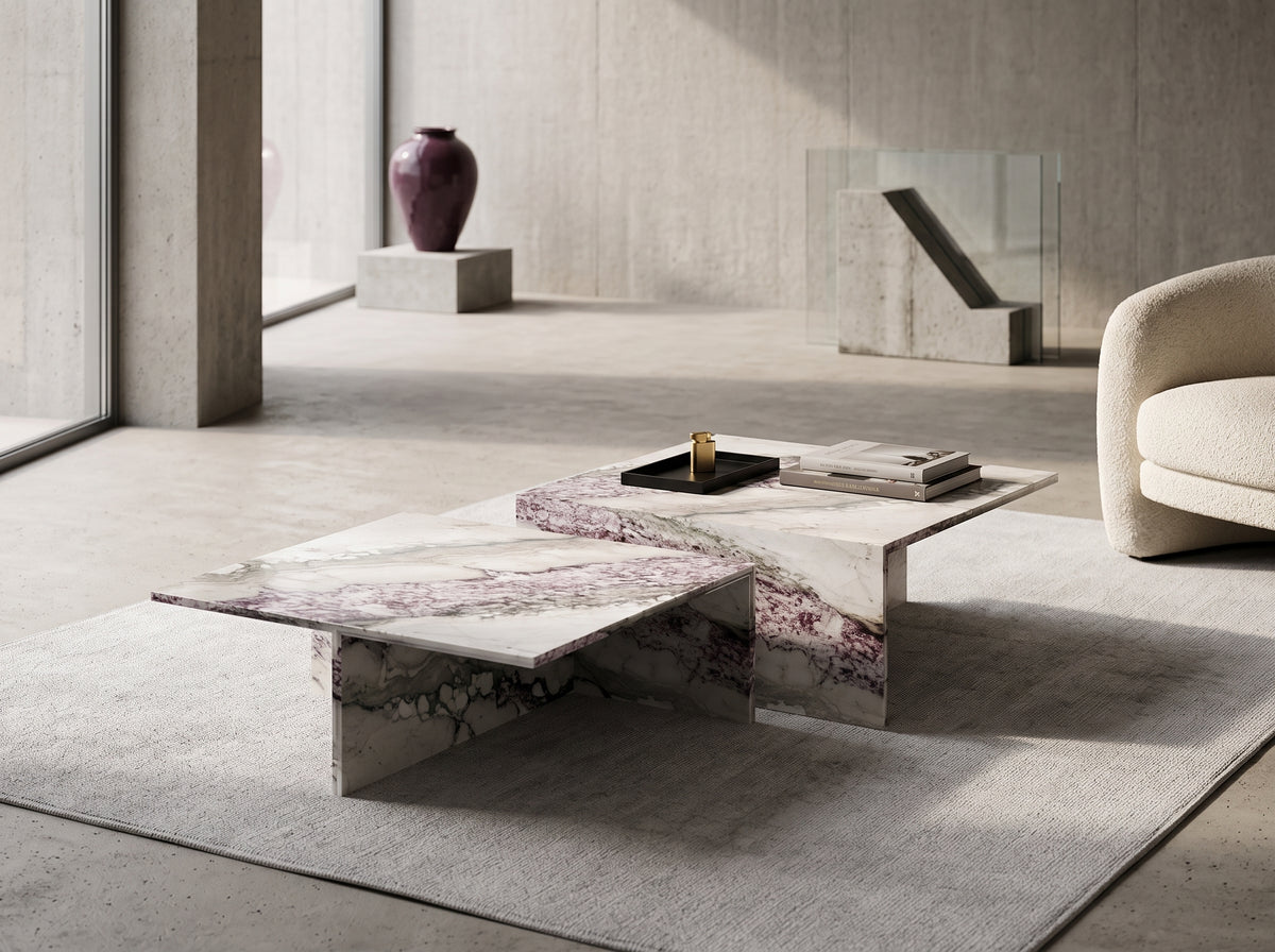 The Pythagoras Tables | Sculptural Marble Pair