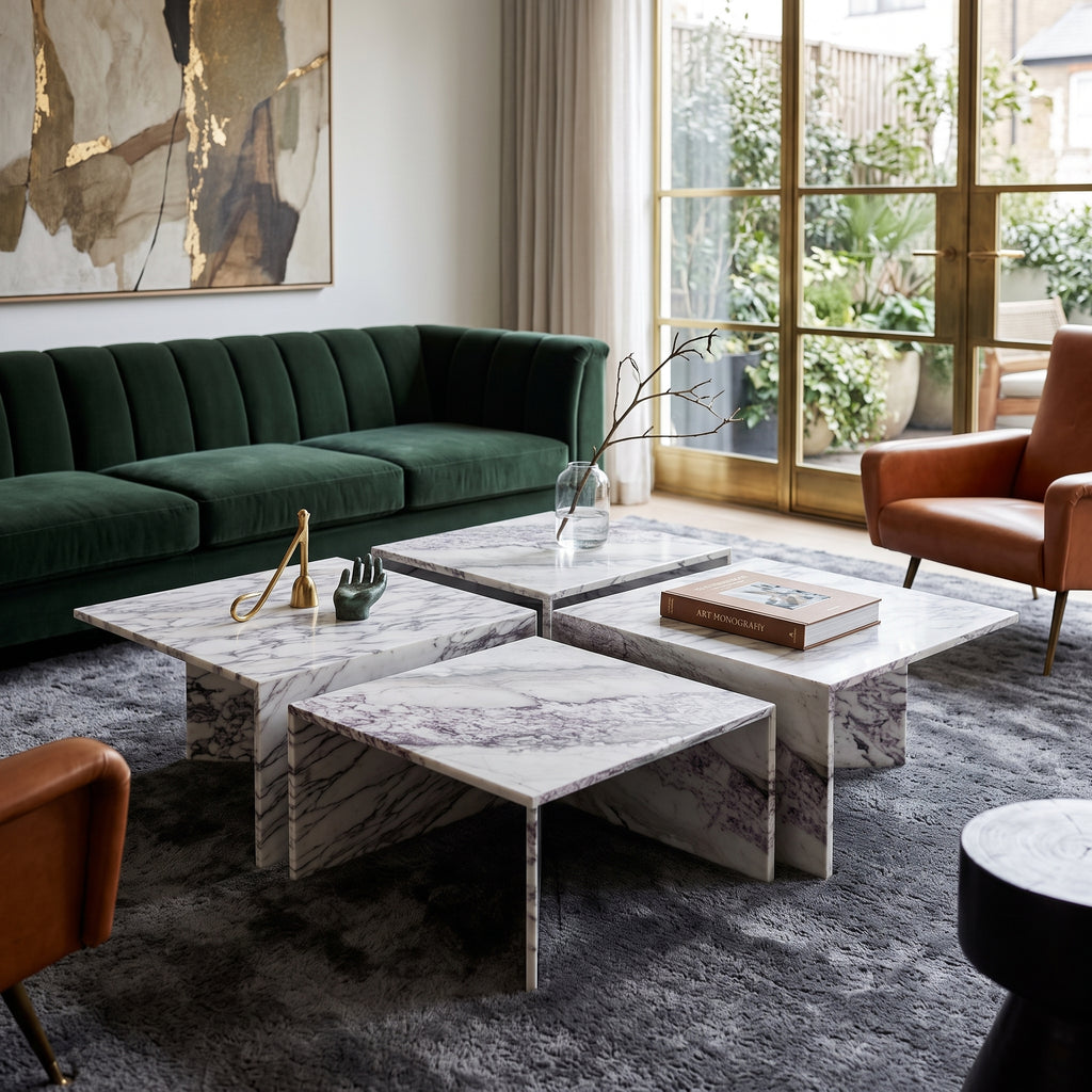 The Pythagoras Tables | Sculptural Marble Pair