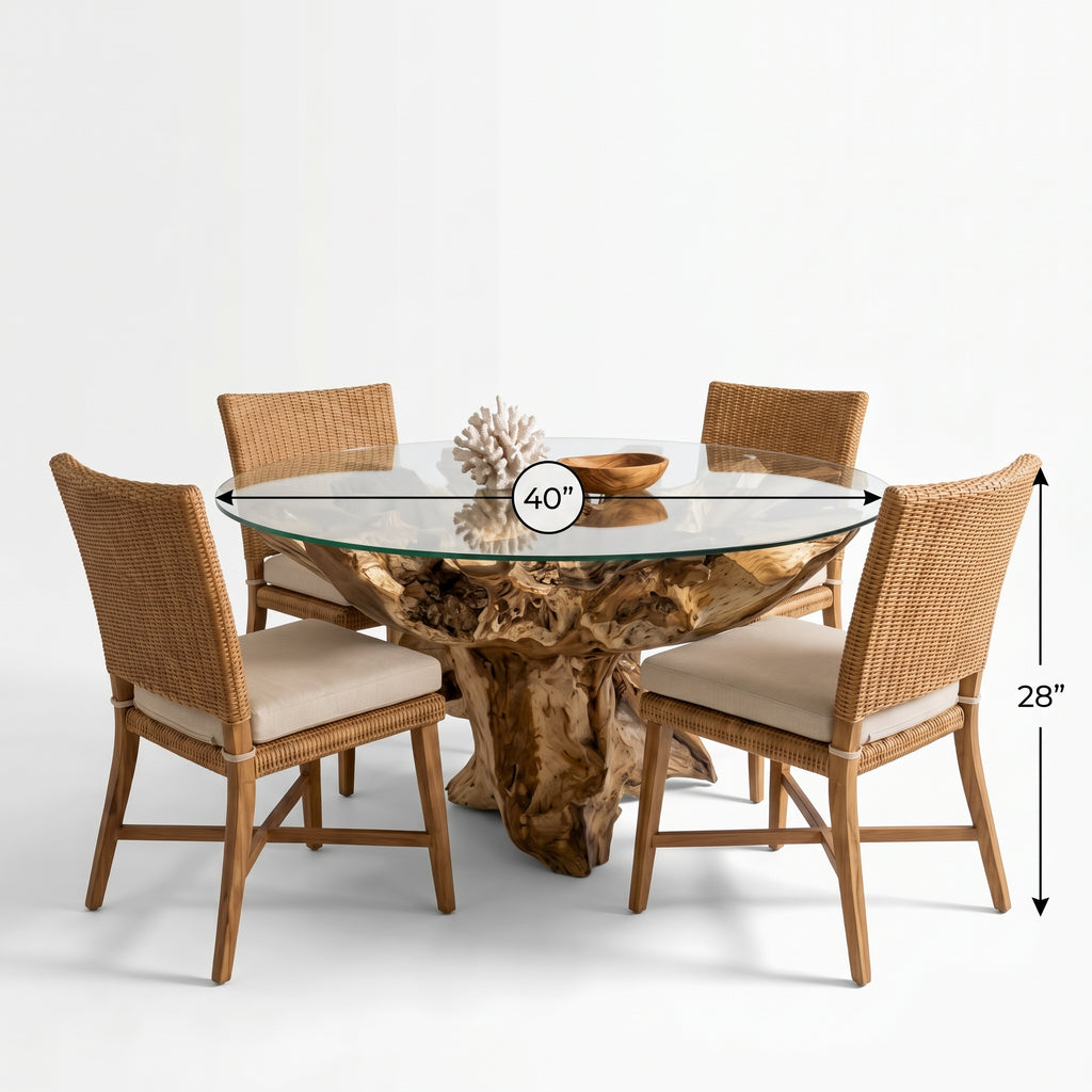 The Nusa Dining Table | Sculptural Teak Root