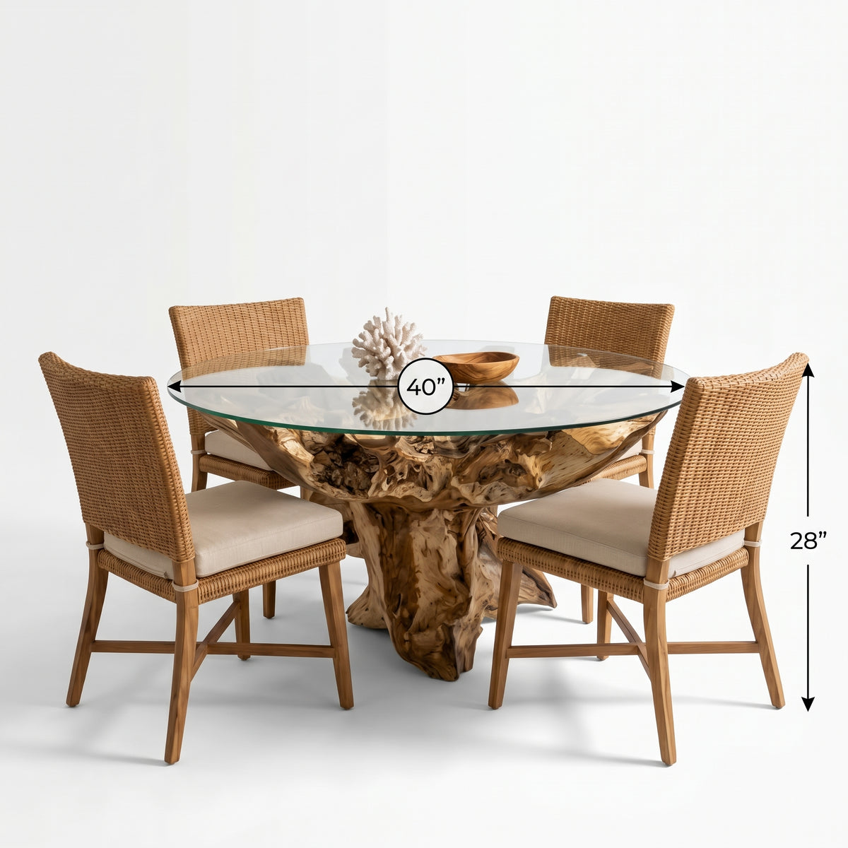 The Nusa Dining Table | Sculptural Teak Root