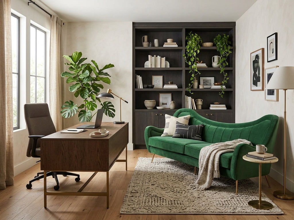 The Agnès Sofa | Emerald Green Performance Velvet