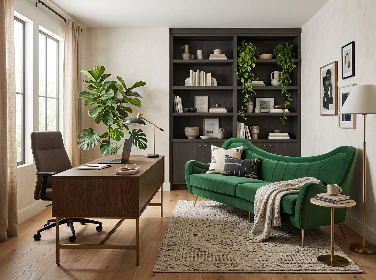The Agnès Sofa | Emerald Green Performance Velvet