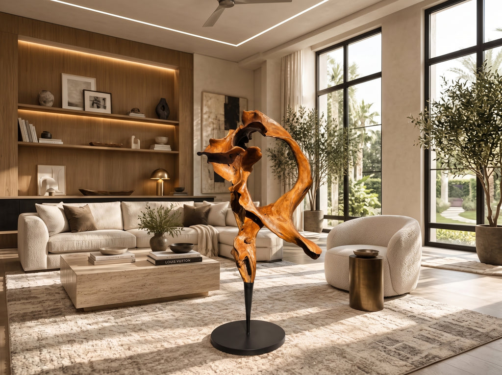 The Séverin Teak Sculpture | Natural Teak