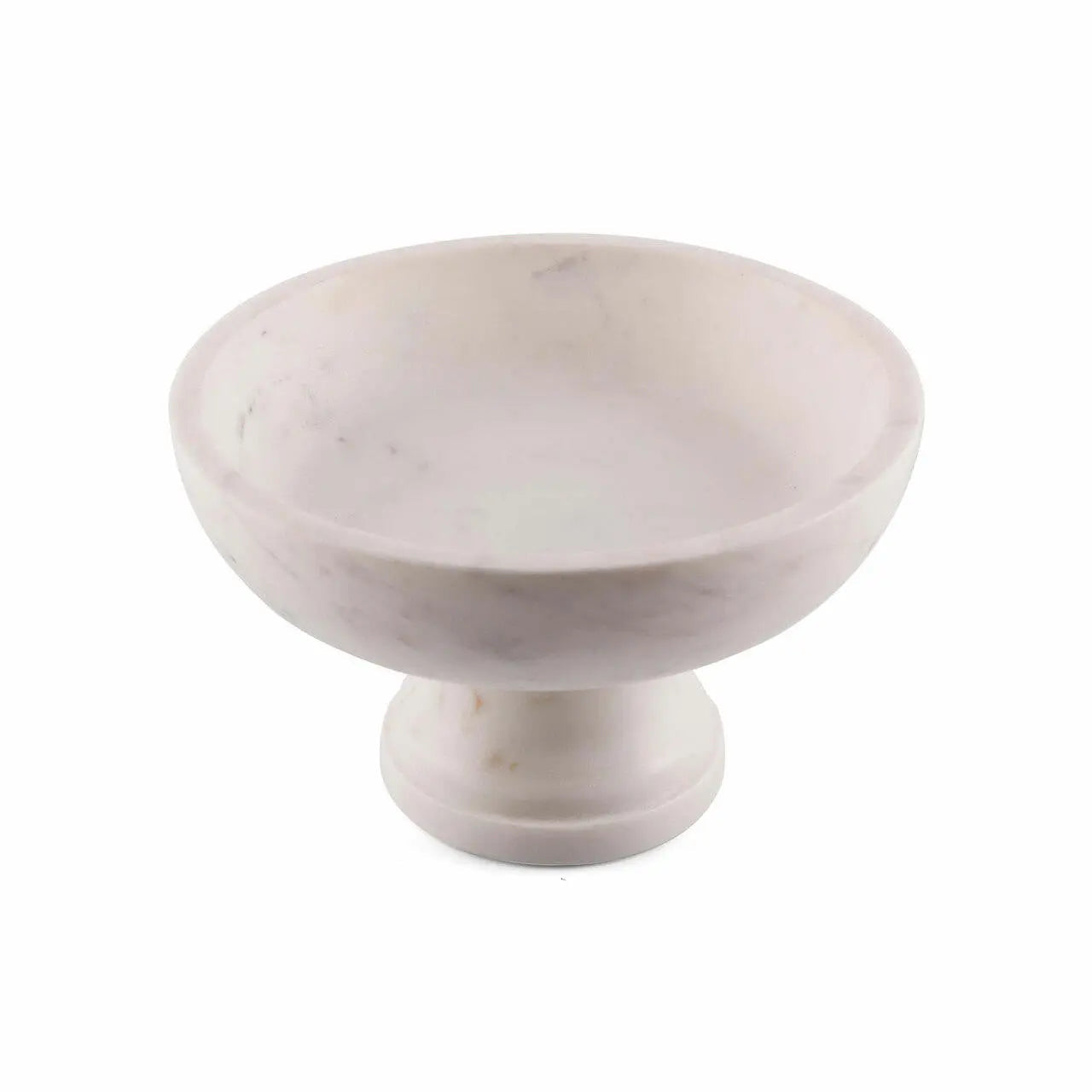 The Geneviève Pedestal Bowl — Natural Marble — giselle pedestal bowl detail jpg