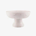 The Geneviève Pedestal Bowl — Natural Marble — product view