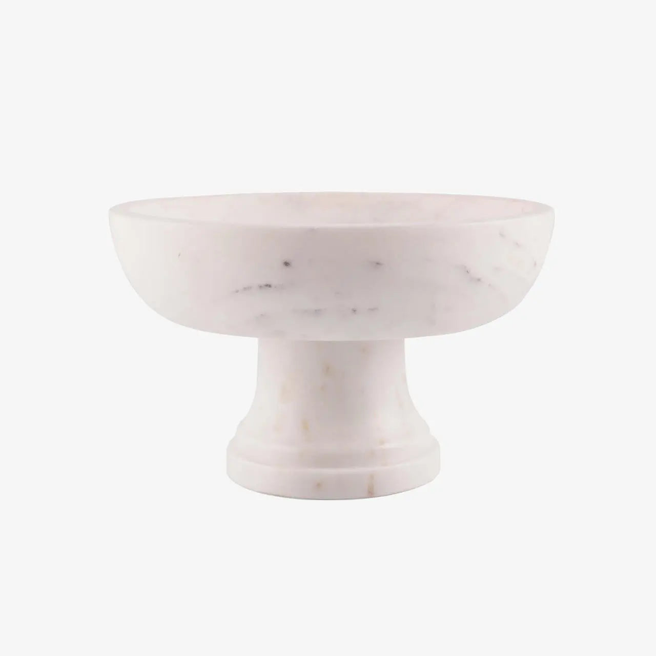 The Geneviève Pedestal Bowl — Natural Marble — product view
