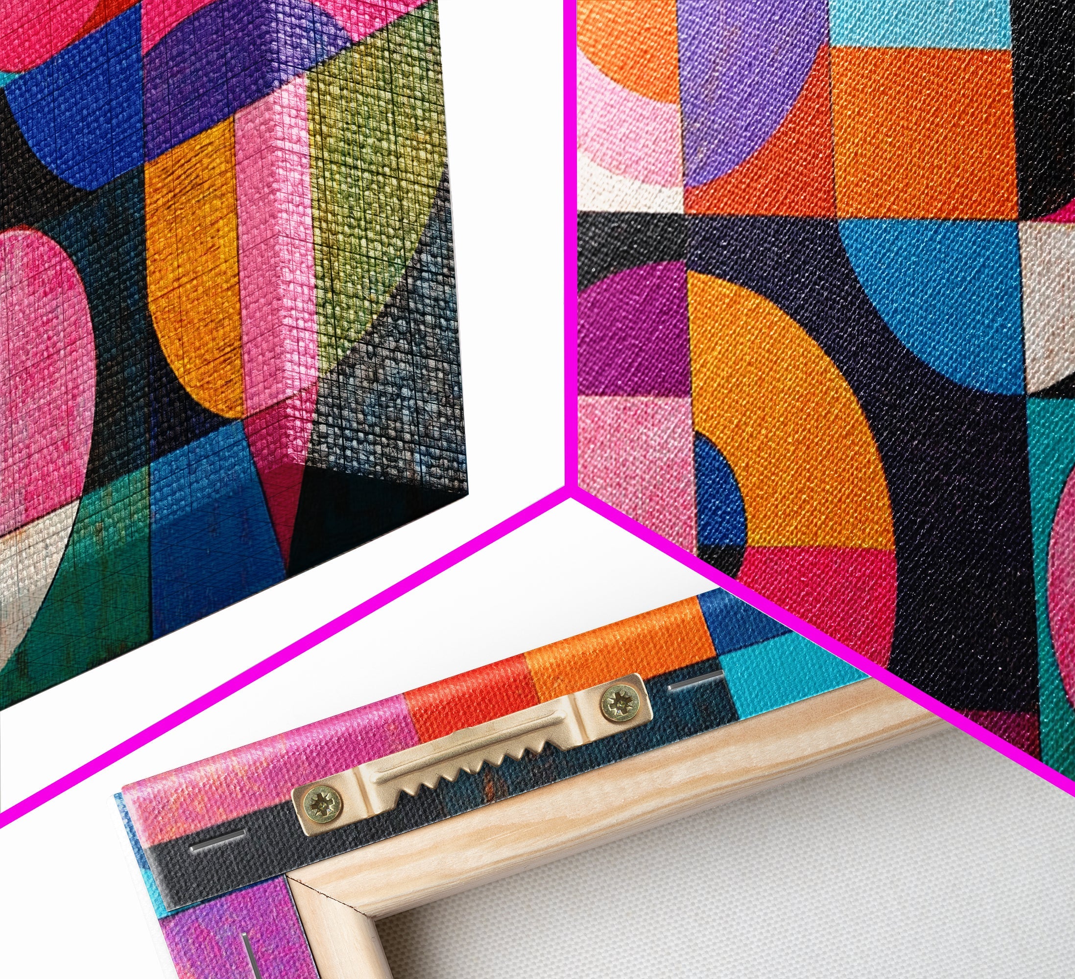 The Odette Geometric Canvas — Modern Color Study — hotspot features jpg