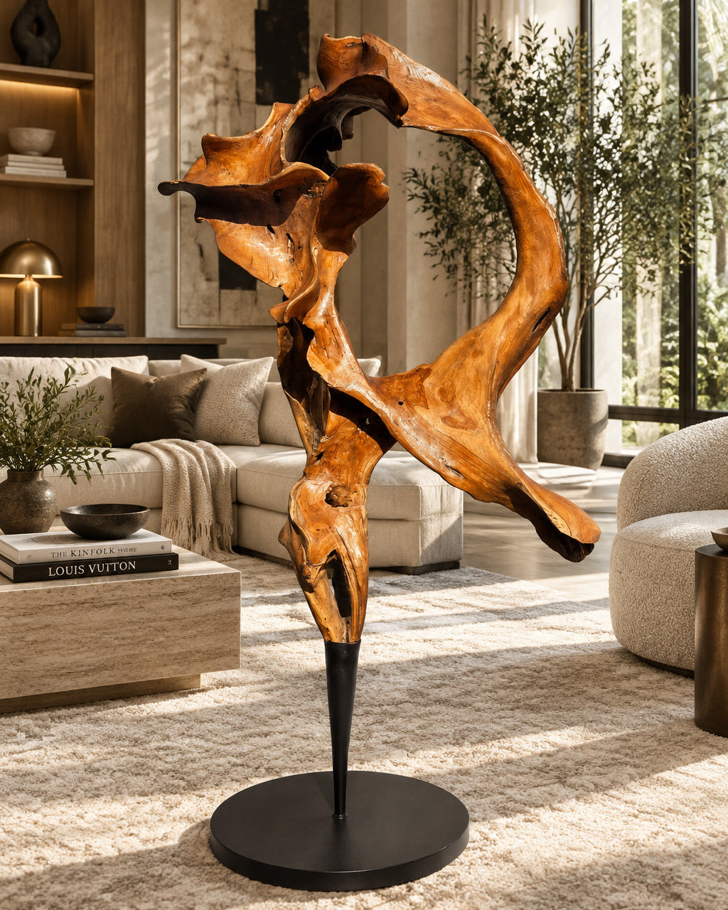 The Séverin Teak Sculpture | Natural Teak