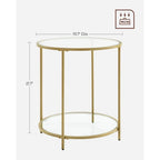 Technical drawing of the Joséphine Side Table showing diameter, height, and weight capacity measurements.