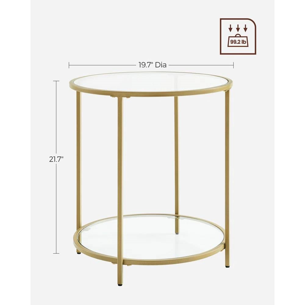 Technical drawing of the Joséphine Side Table showing diameter, height, and weight capacity measurements.