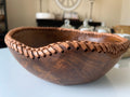 The Brigitte Bowl — Whipstitched Teak — product view