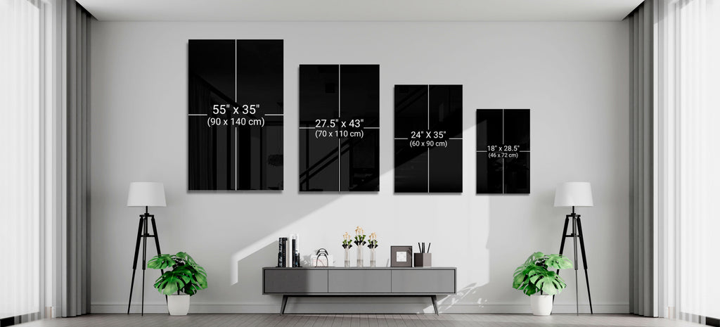 Close-up of the high-gloss acrylic surface and emerald wave detail on the Marine Wall Art