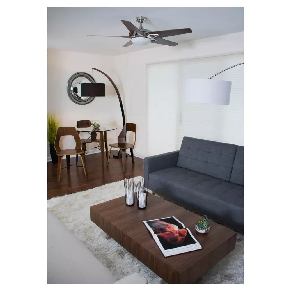 The Éloïse Floor Lamp — Walnut & Marble — mid century modern floor lamp