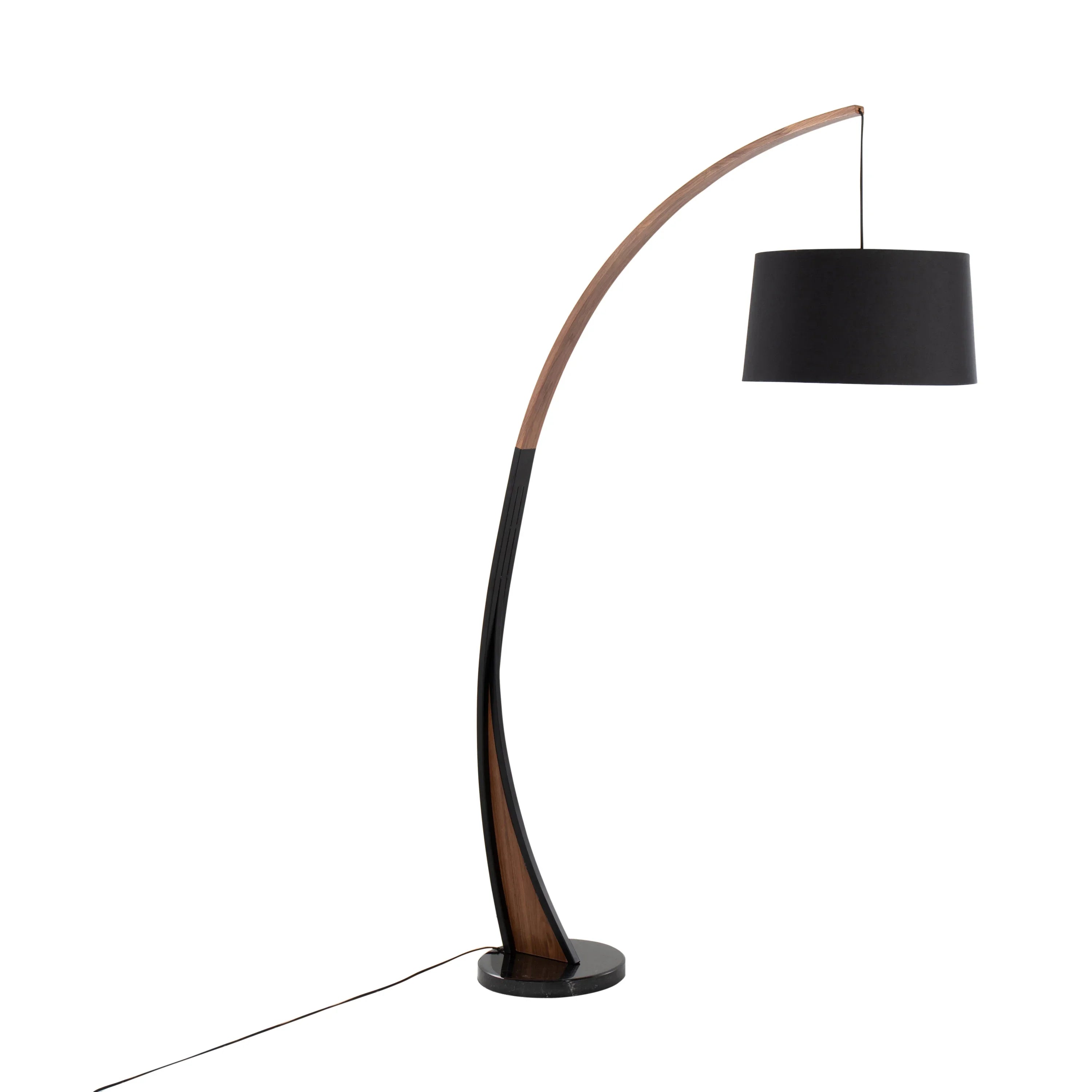 The Éloïse Floor Lamp — Walnut & Marble — mid century modern floor lamp