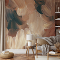 The Améline Wallpaper — Terracotta Brushstroke — product view