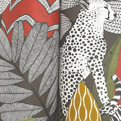 Namiri Neutral wallpaper, editorial interior photography showing the layered botanical design