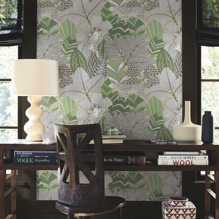 Namiri Black wallpaper dimensions, 27 inches wide by 27 feet long per double roll
