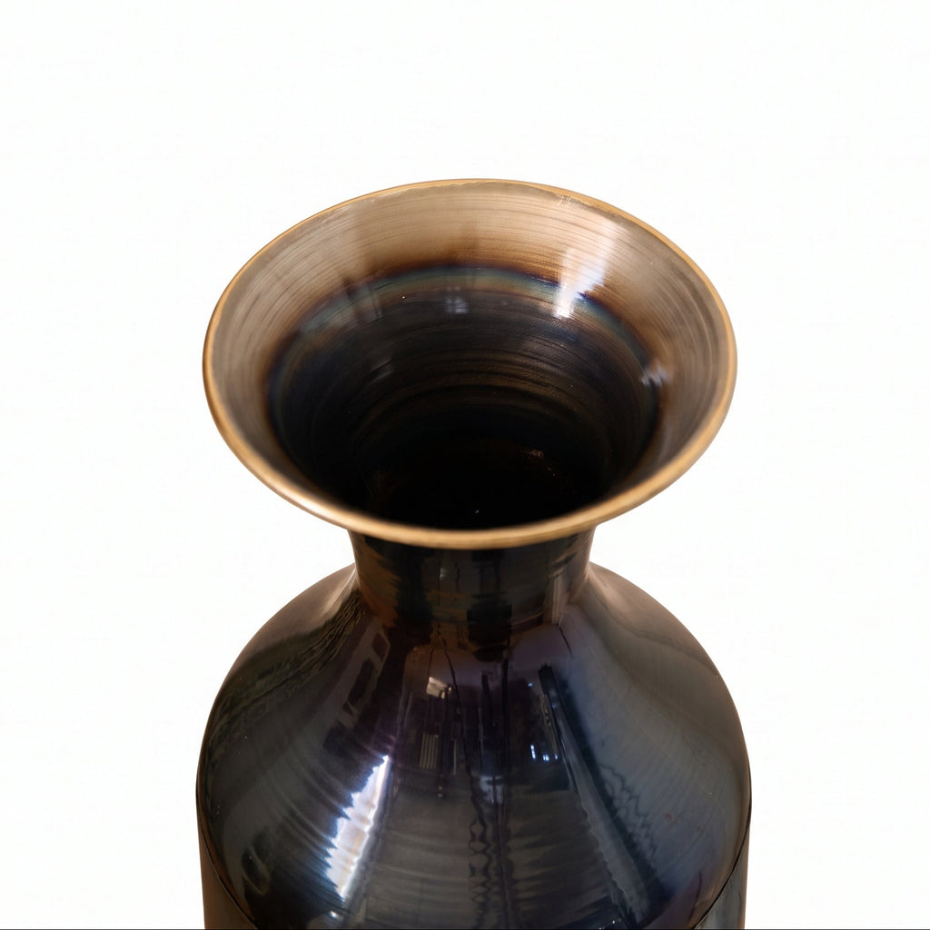 The Fleurine Vase Trio | Fire-Patinated Metal