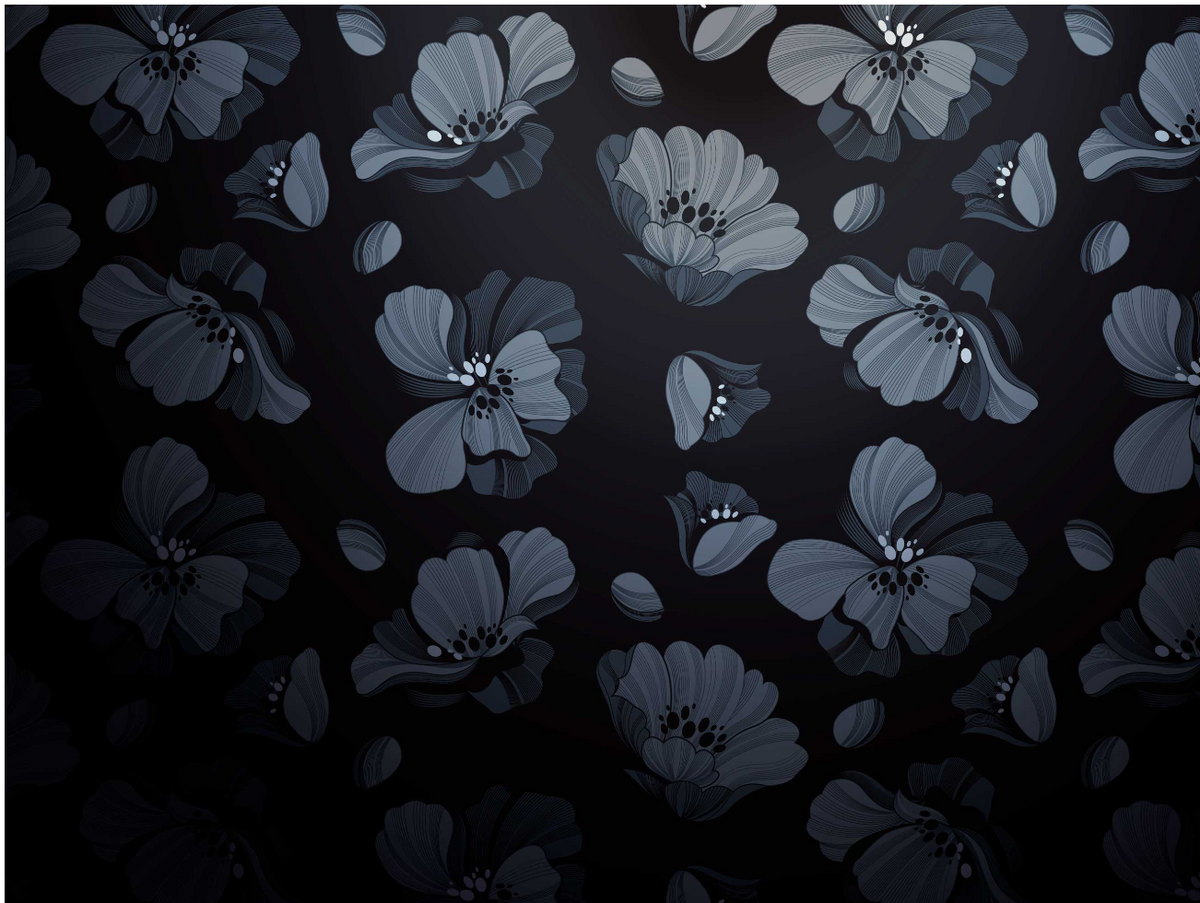 The Ninon Mural | Midnight Floral Rhythm
