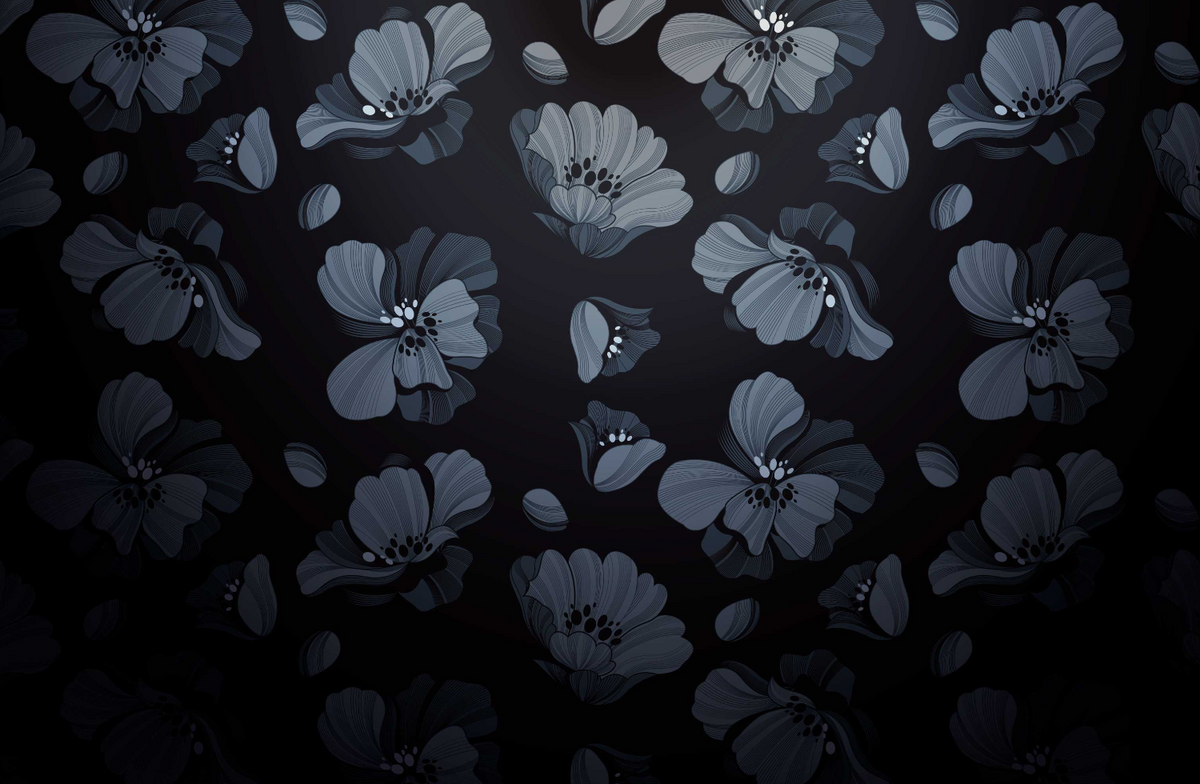 The Ninon Mural | Midnight Floral Rhythm