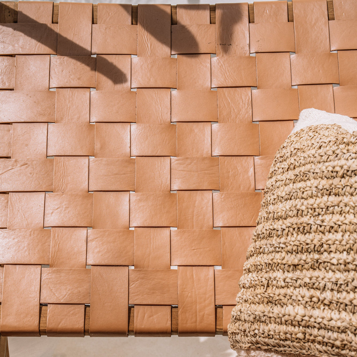 The Rémi Rocking Chair | Handwoven Leather & Solid Wood