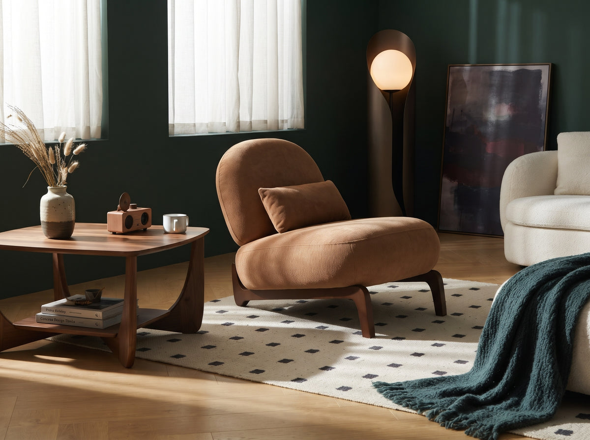 The Raphaël | Sculptural Curves & Warm Wood