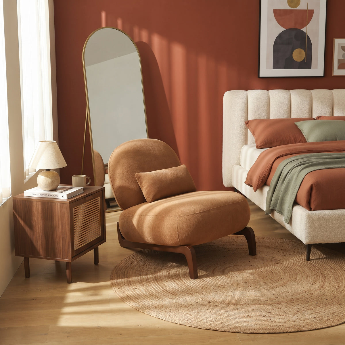 The Raphaël | Sculptural Curves & Warm Wood