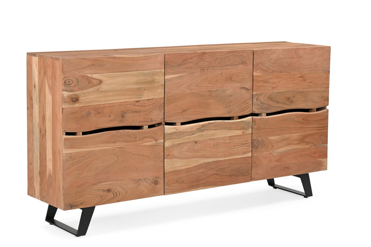 The Étienne Sideboard | Live-Edge Acacia & Black Iron