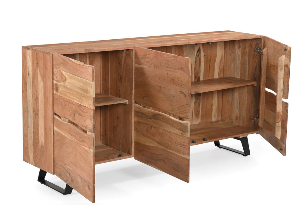 The Étienne Sideboard | Live-Edge Acacia & Black Iron