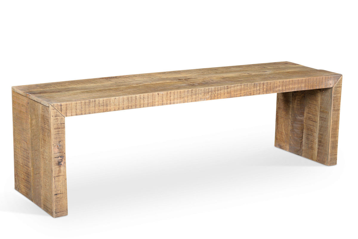 The Laurent Dining Set | Solid Mango Wood Table & Benches