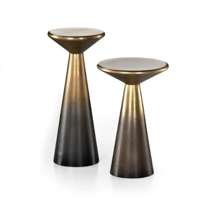 The Asher Accent Table Set — Ombre Antique Brass — product view