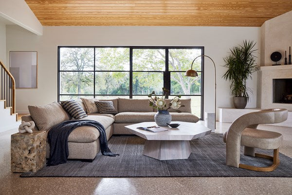The Palu End Table — Romano Fosse Travertine — palu end table modern lounge