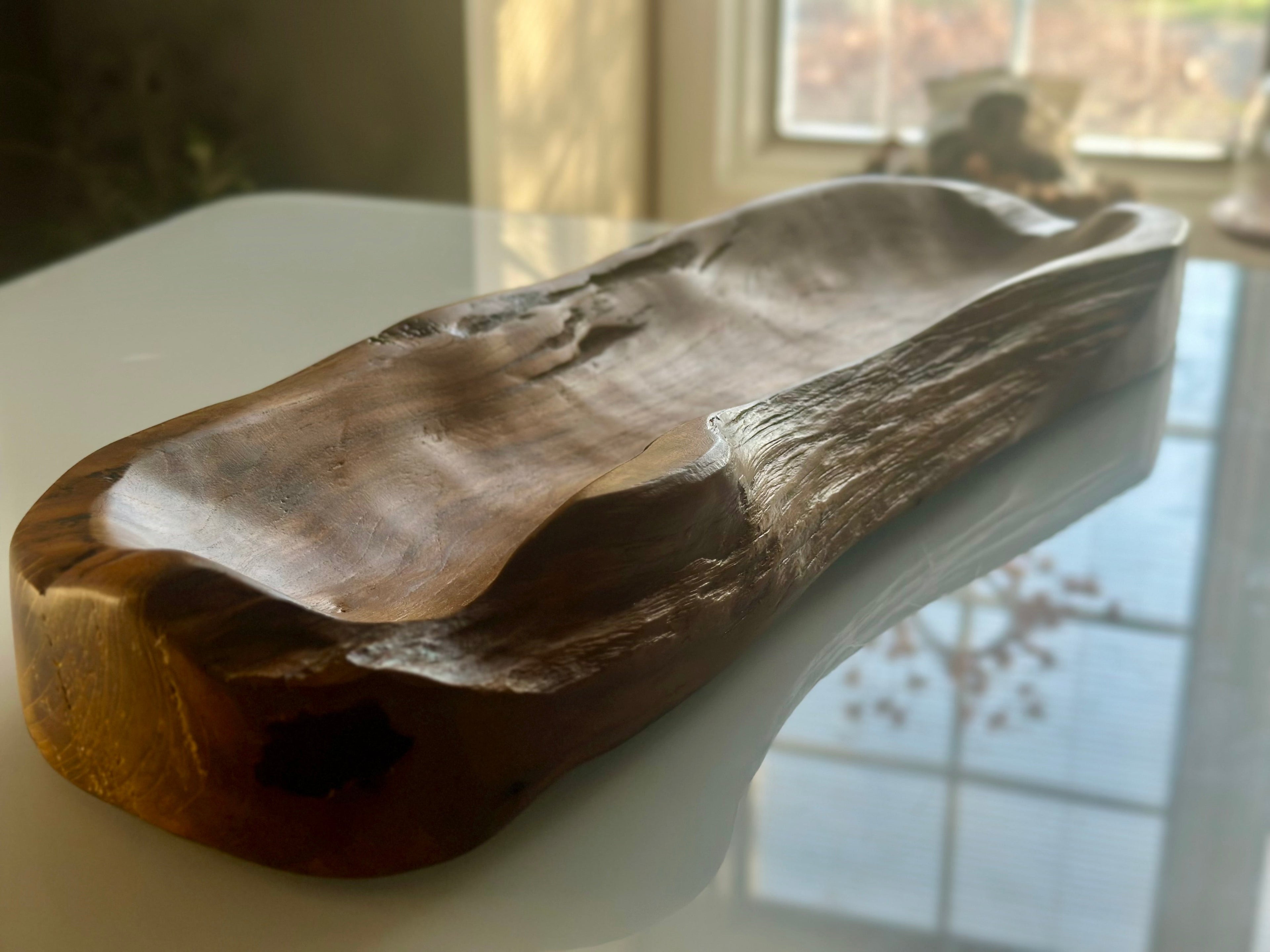 The Cécile Bowl — Live-Edge Teak — cile bowl live edge teak