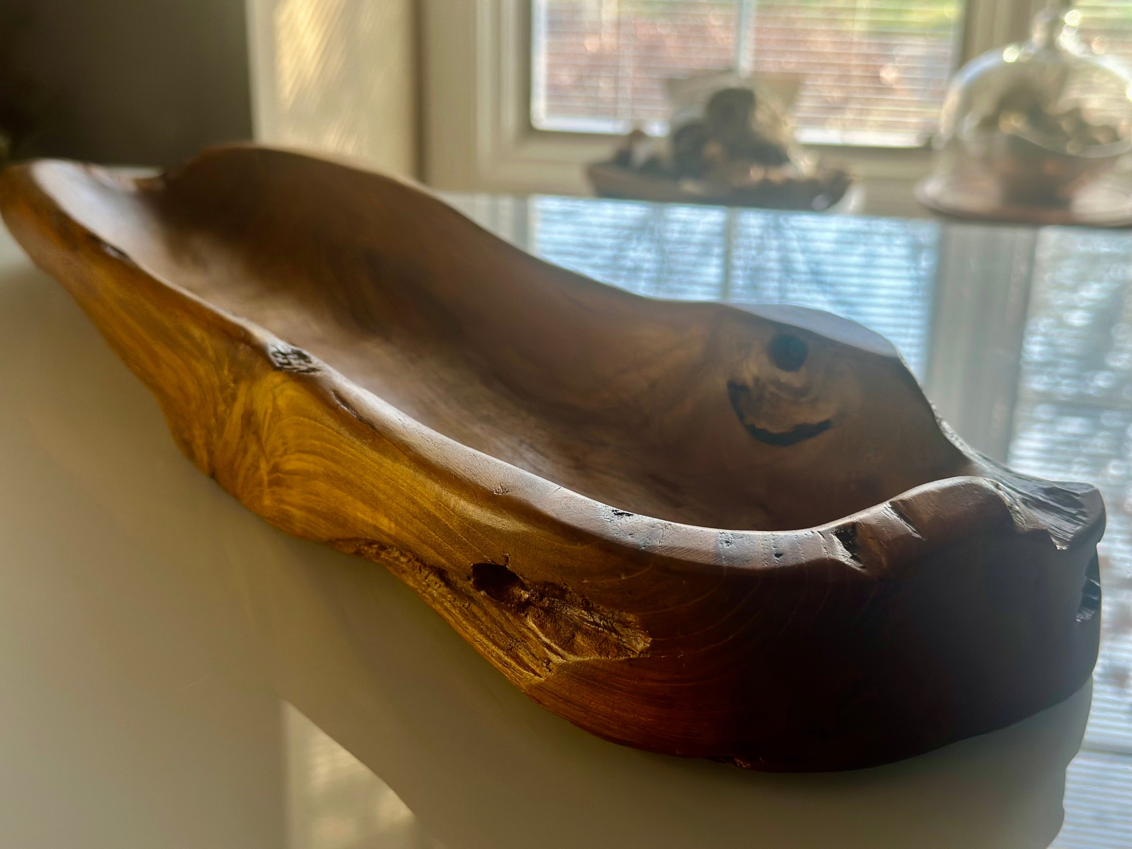 The Cécile Bowl — Live-Edge Teak — cile bowl live edge teak
