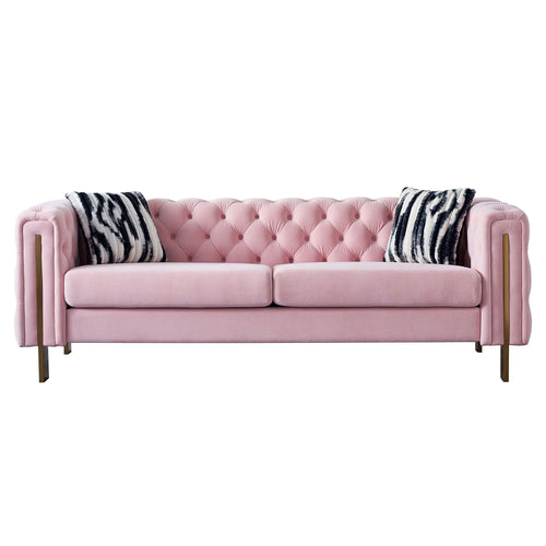 Criterion Sofa in Pink - Tuxedo Style