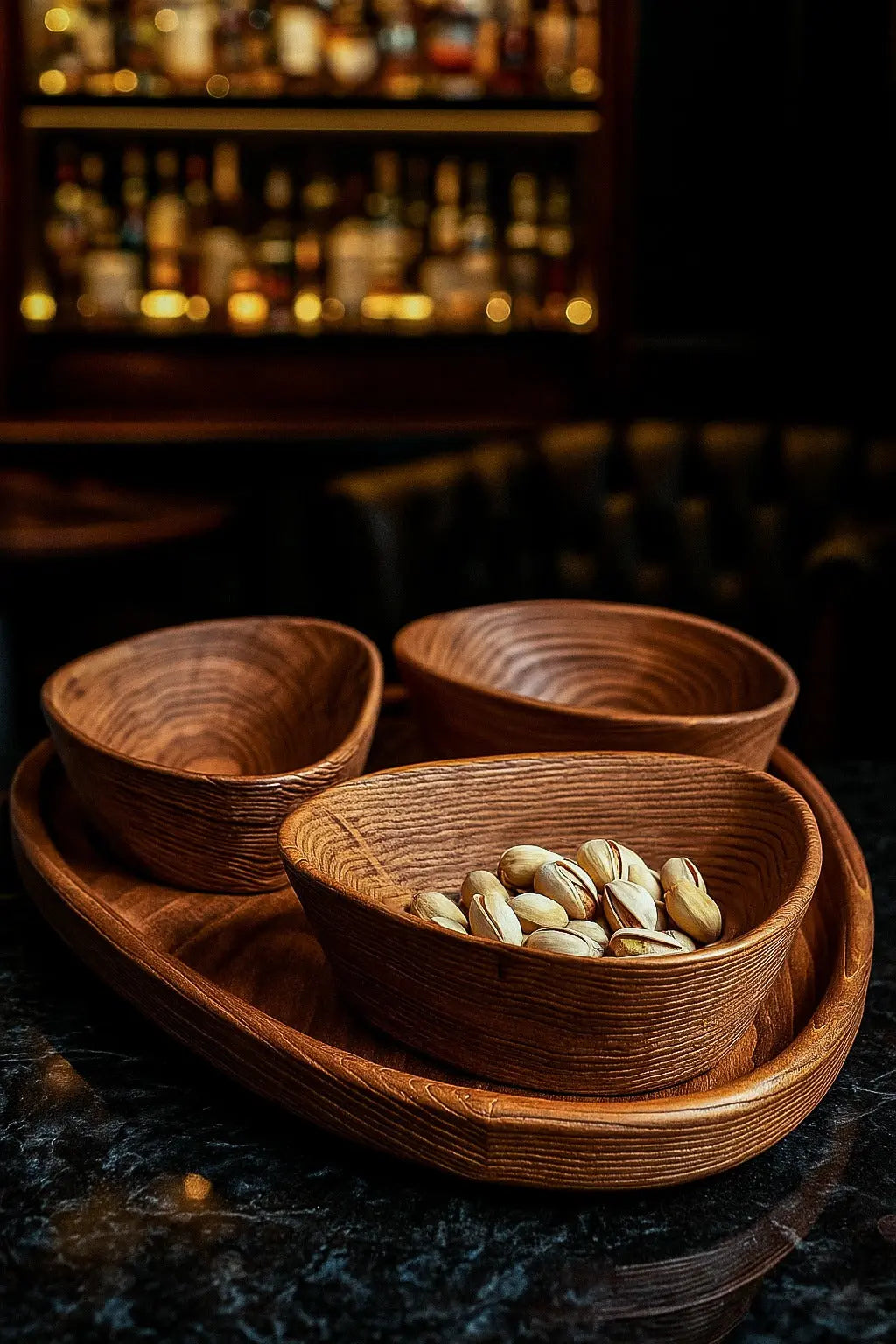 The Marcel Nut Bowl Set | Walnut Wood