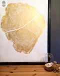 The Doriane Wall Art — Gold Ink Locust Ring Print — product view