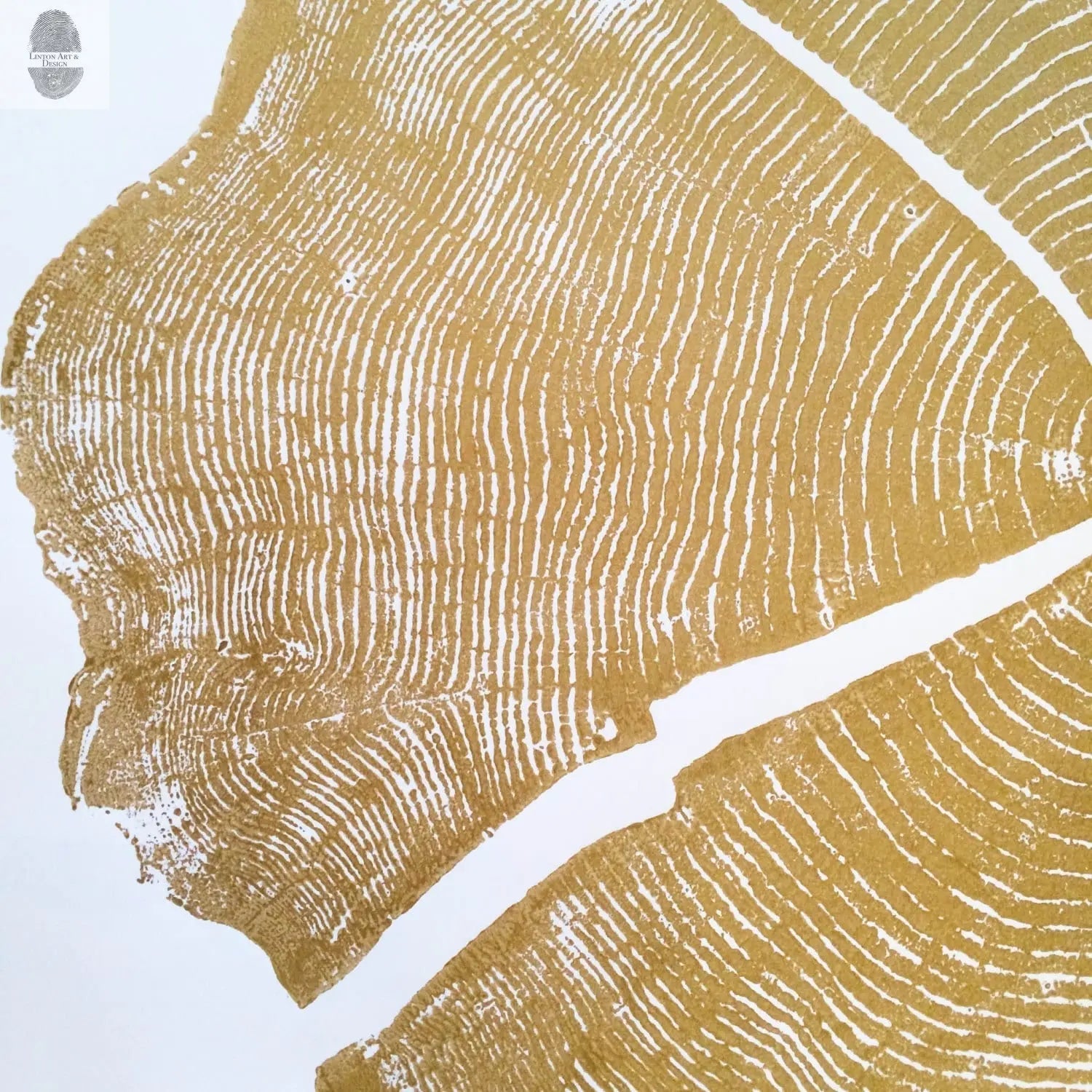 The Doriane Wall Art — Gold Ink Locust Ring Print — utah locust tree gold ink