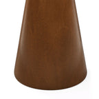 Close-up of the tapered cone base on the Valentine Drinks Table
