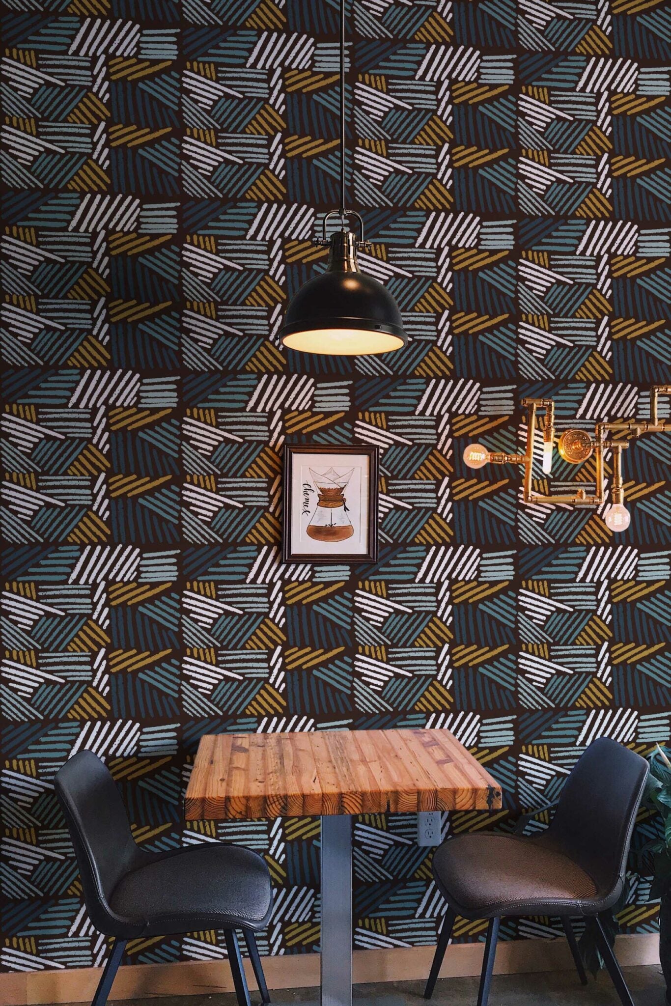 The Colette Wallpaper — Woven Crosshatch — product view
