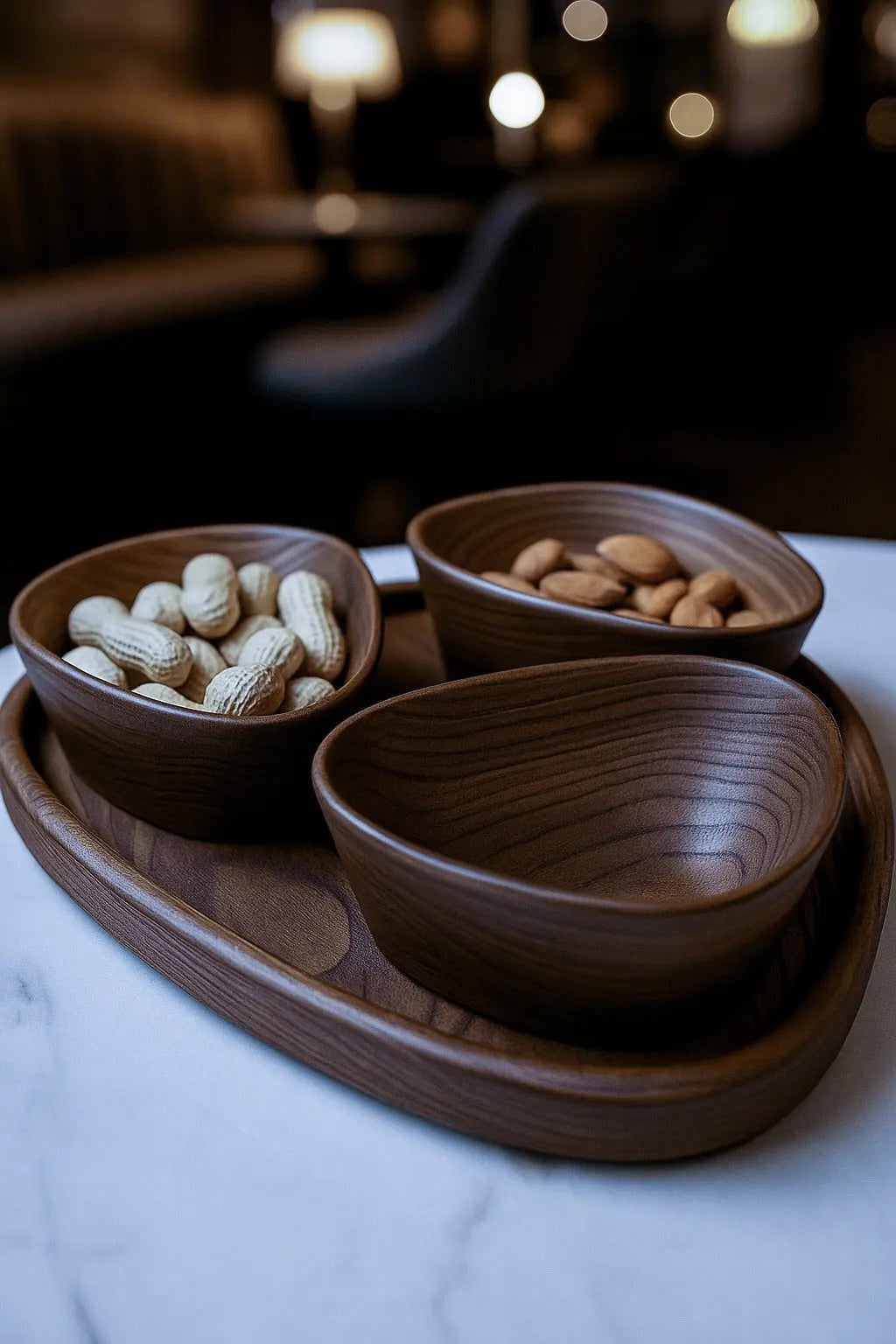 The Marcel Nut Bowl Set | Walnut Wood