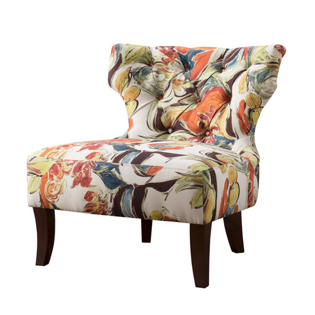 The Élodie Accent Chair | Multicolor Floral Print