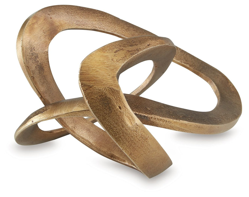 The Liaison Sculpture — Antique Brass Infinity Loop — product view
