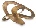 The Liaison Sculpture — Antique Brass Infinity Loop — product view