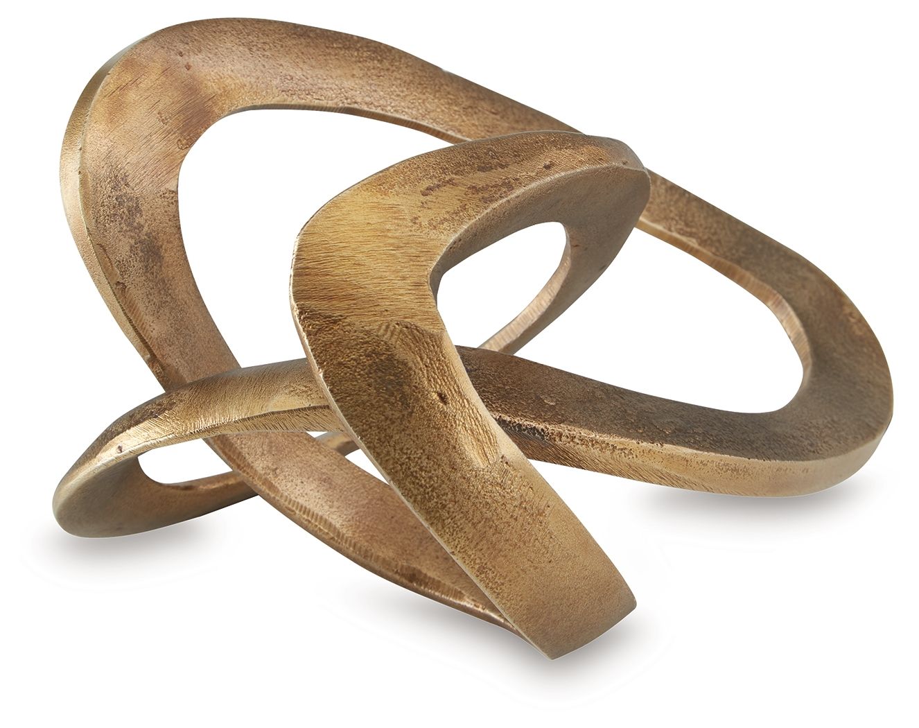 The Liaison Sculpture — Antique Brass Infinity Loop — product view