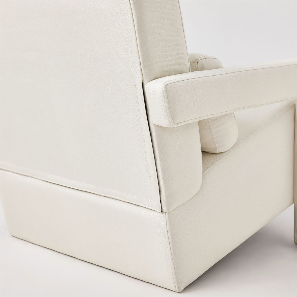 The Cosette Accent Chair | Dark Gray Linen with Vertical Tufting