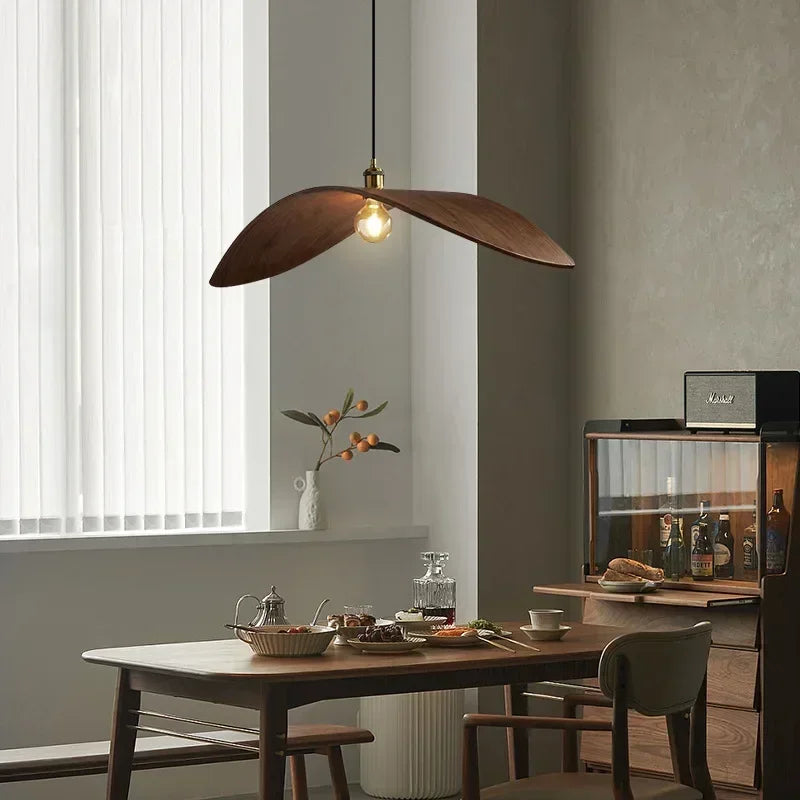 The Noémie Pendant — Walnut — chandelier modern walnut pendant house