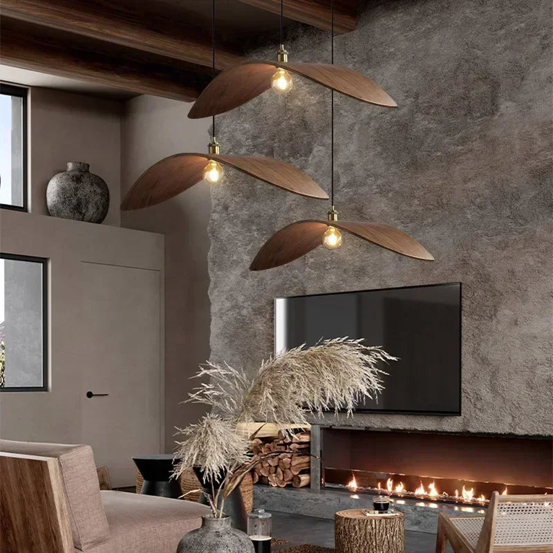 The Noémie Pendant — Walnut — chandelier modern walnut pendant house
